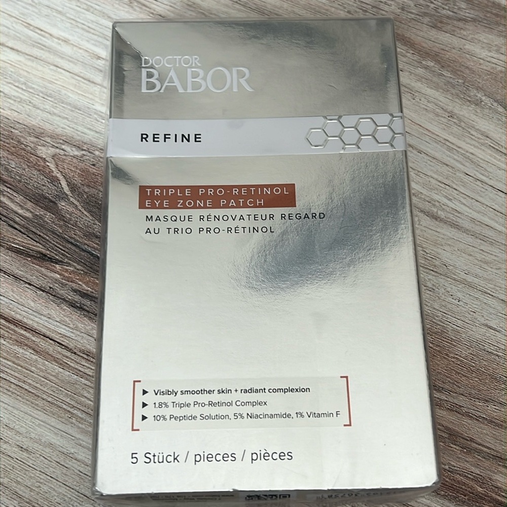 BABOR 5-Piece Triple Pro-Retinol Renewal Eye Zone Patch - NEW in Box & SEALED